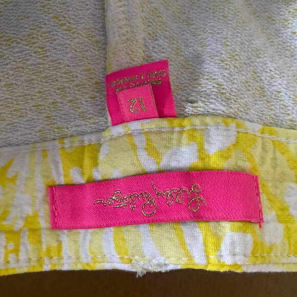 Sunshine Yellow Women's Patterned Shorts - Picture 3 of 8